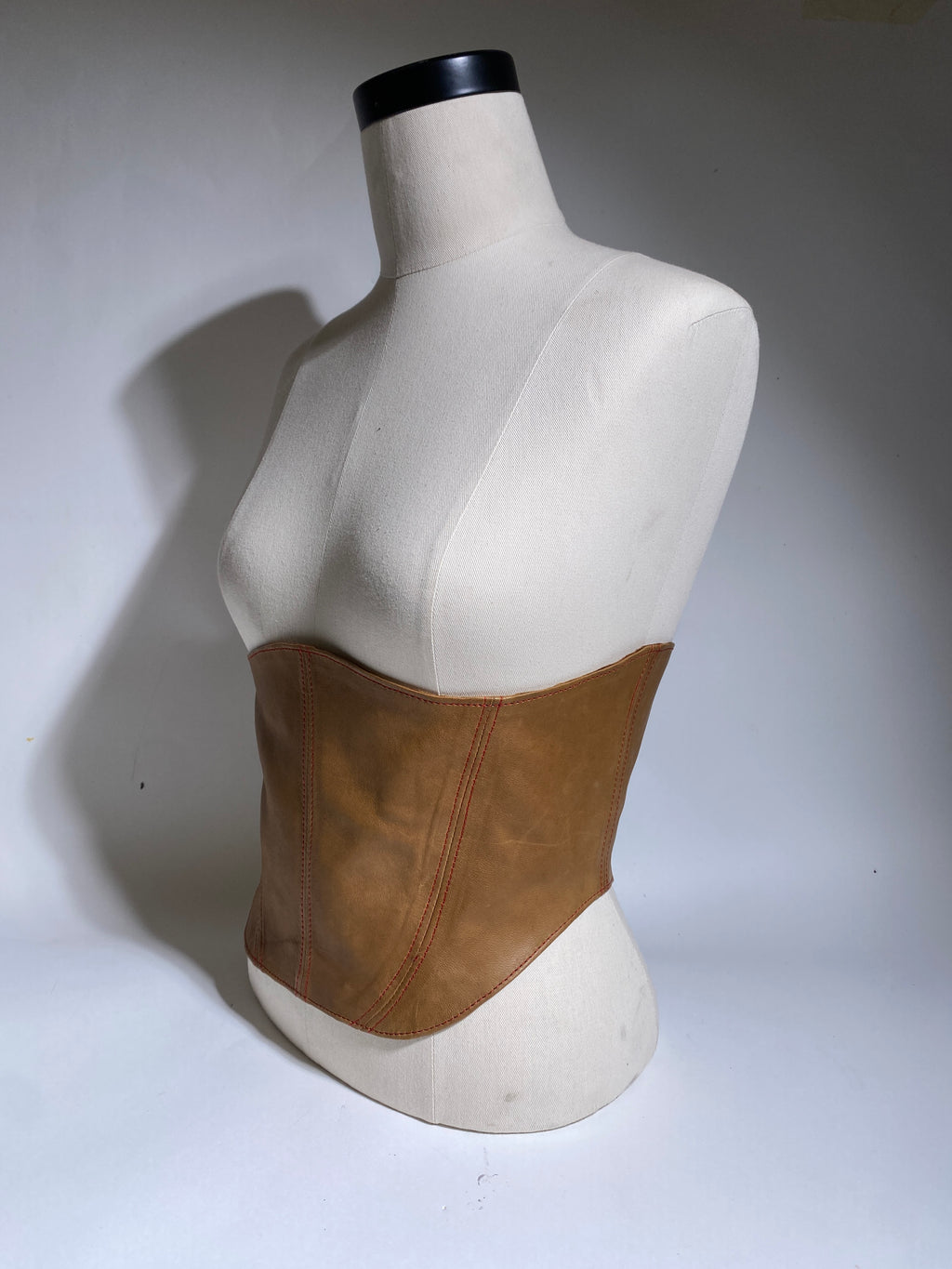 [Cognac] Leather Waist belt