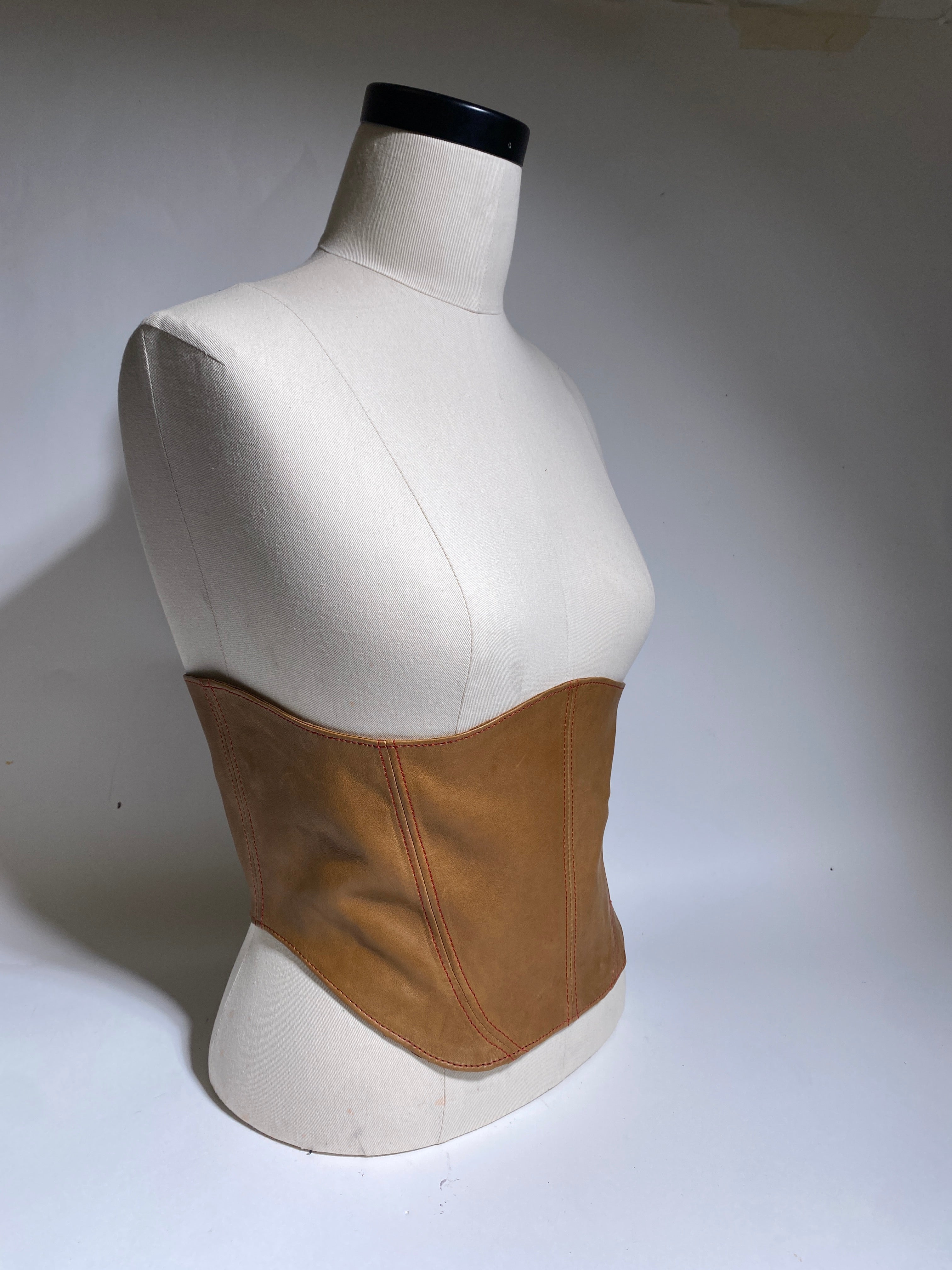 [Cognac] Leather Waist belt