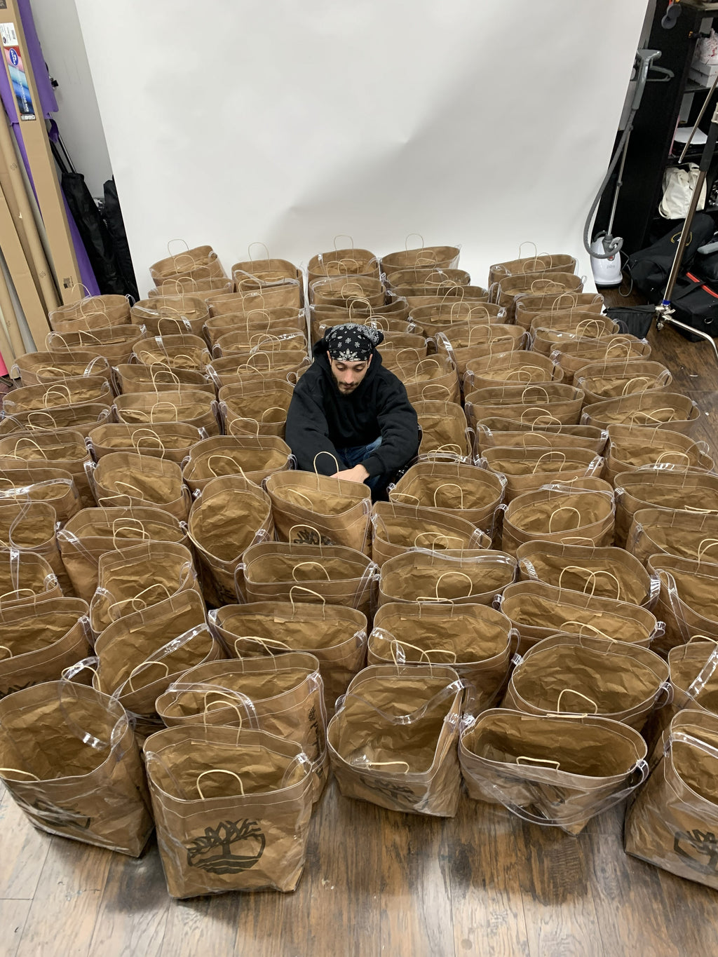 75 bags for Timberland